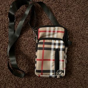 Faux designer cross body purse
